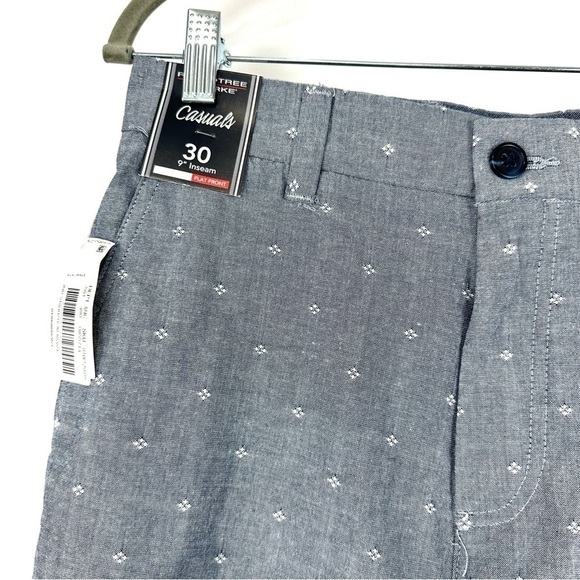 ROUNDTREE & YORKE Casuals Men’s Sz 30 9" Inseam FLAT FRONT Classic Fit Shorts - Picture 2 of 10